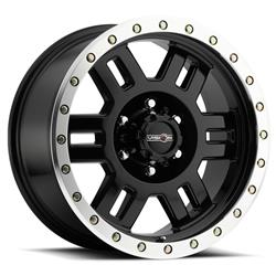 Vision Off-Road 398 Manx Gloss Black with Machined Lip 16x8 (+0) 5x114.3