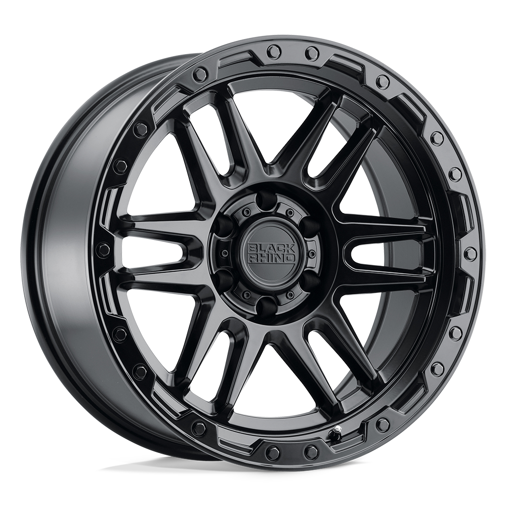 Black Rhino  Apache  Matte Black With Black Bolts  17x8.5  (-18)  6x139.70