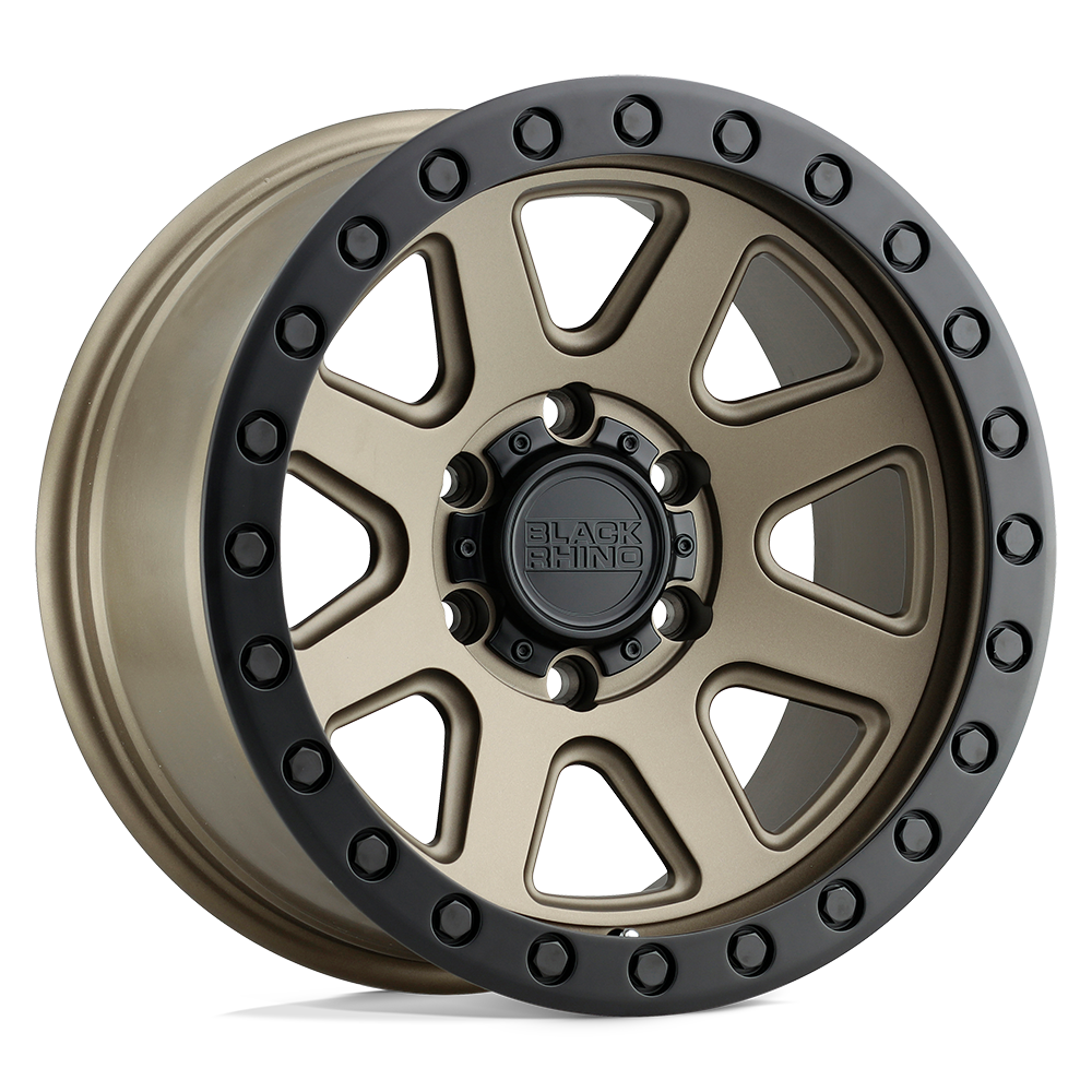 Black Rhino Baker Matte Bronze With Black Lip Edge & Black Bolts 17x8.5 (+0) 6x135