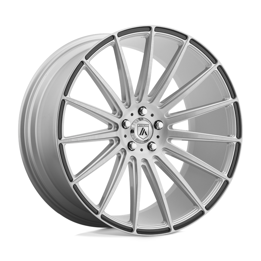 Asanti Black ABL-14 Polaris Brushed Silver Carbon Fiber Insert 22x10.5 (+35) 5x112