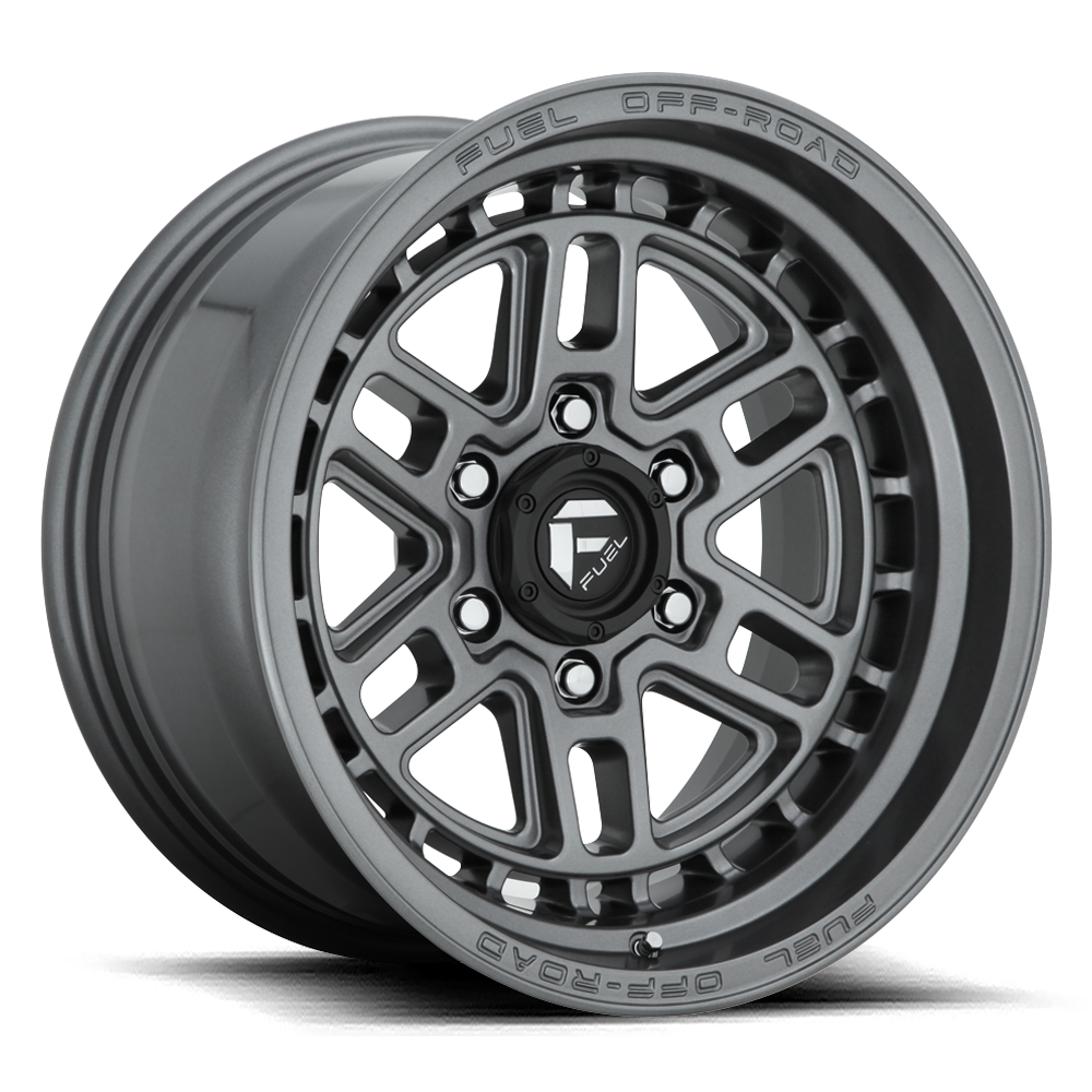 Fuel 1 Piece D668 Nitro Matte Gun Metal 17x9 (-12) 6x135