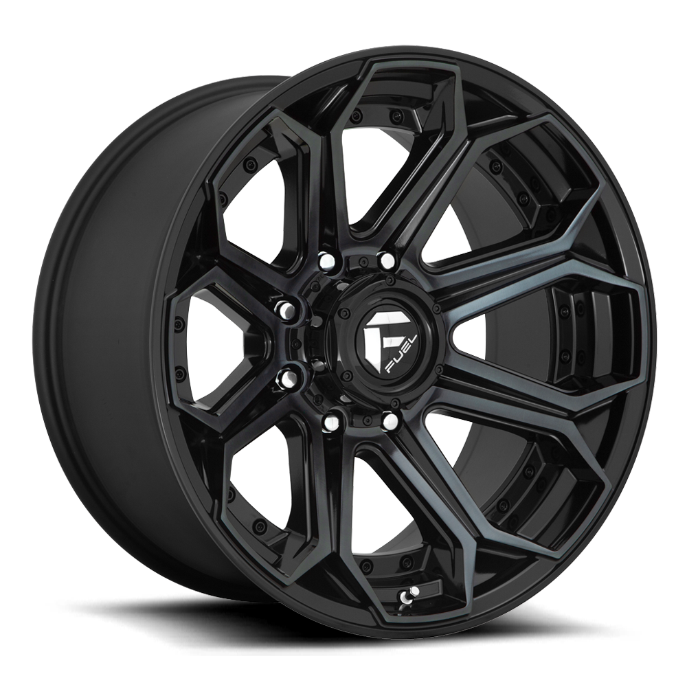 Fuel 1 Piece D704 Siege Gloss Machined Double Dark Tint 24x12 (-44) 8x165.1