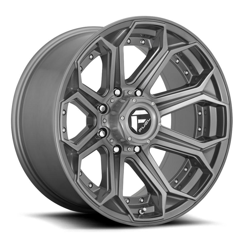 Fuel 1 Piece D705 Siege Brushed Gun Metal Tinted Clear 18x9 (+1) 8x165.1