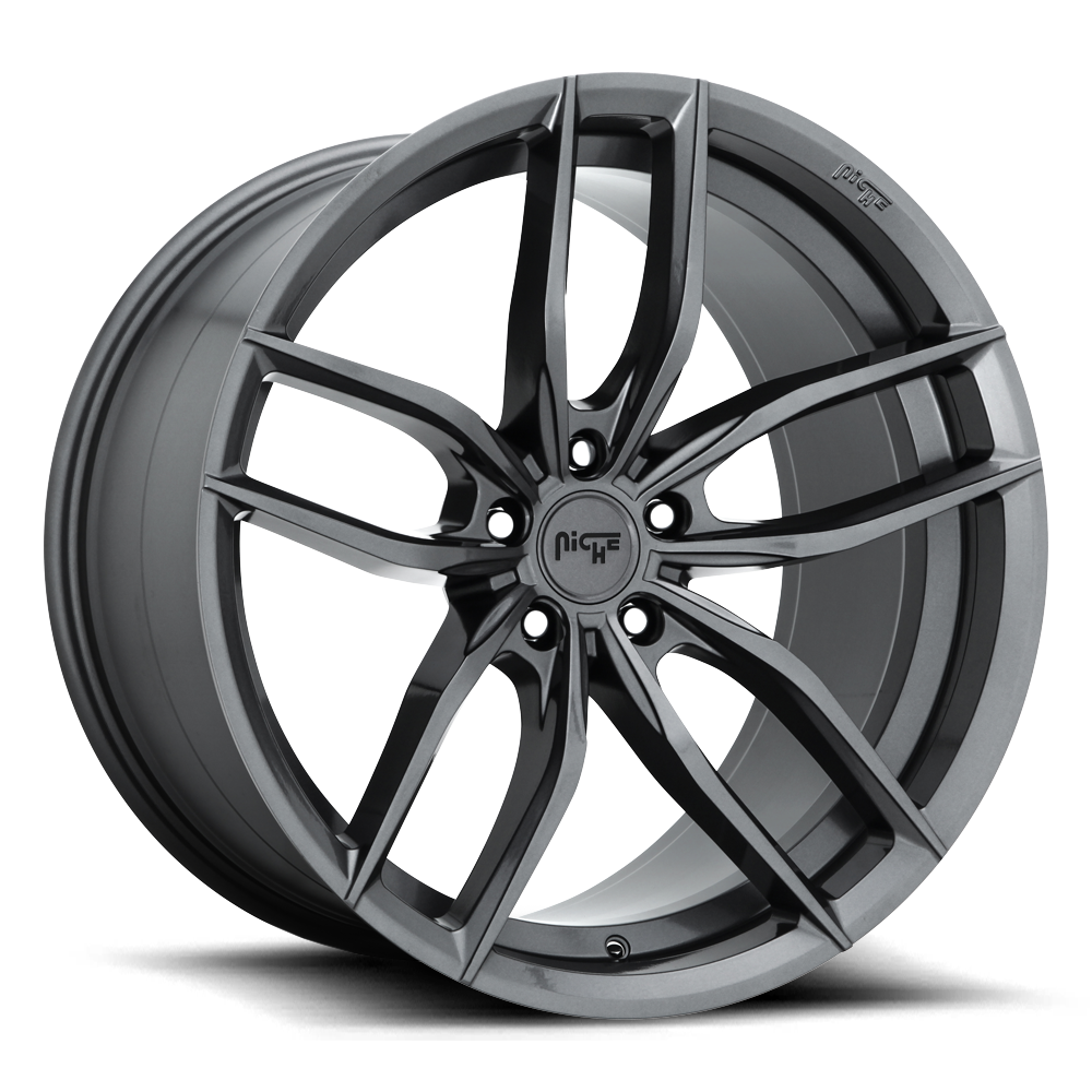 Niche 1 Piece M204 Vosso Glossy Anthracite 20x11 (+25) 5x115