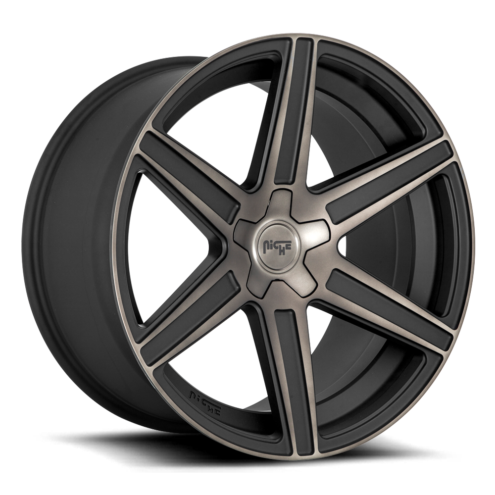 Niche 1 Piece M236 Carina Matte Machined Double Dark Tint 24x10 (+30) 5x150