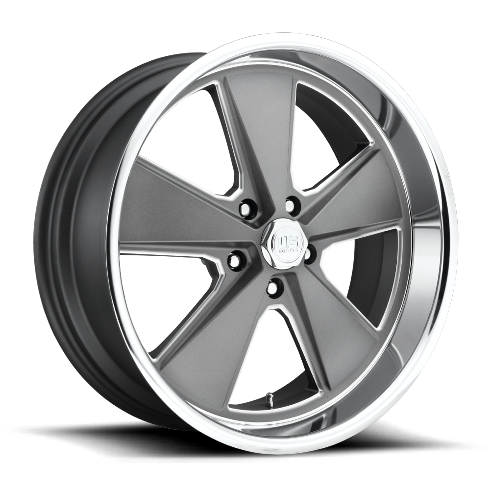 US Mag 1 Piece U120 Roadster Matte Gun Metal Machined 17x7 (+1) 5x114.3