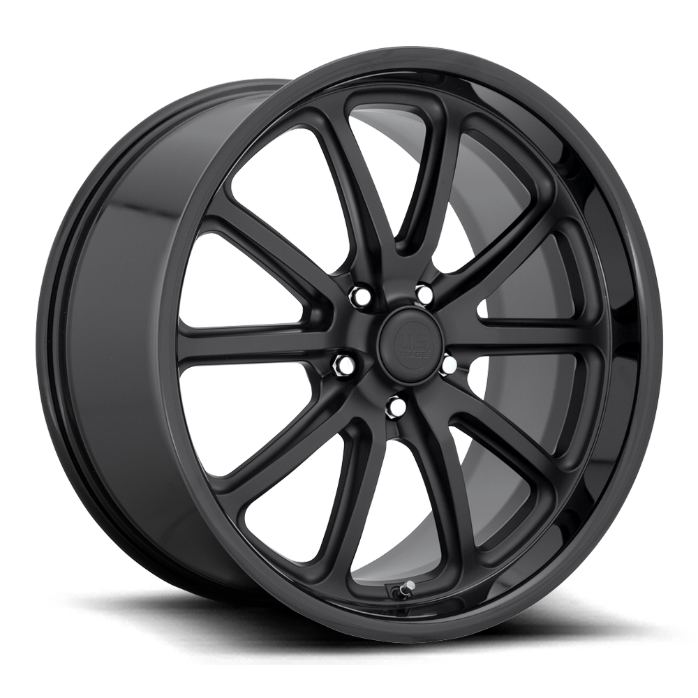US Mag 1 Piece U123 Rambler Gloss Black Matte Black 20x9.5 (+1) 5x120.65