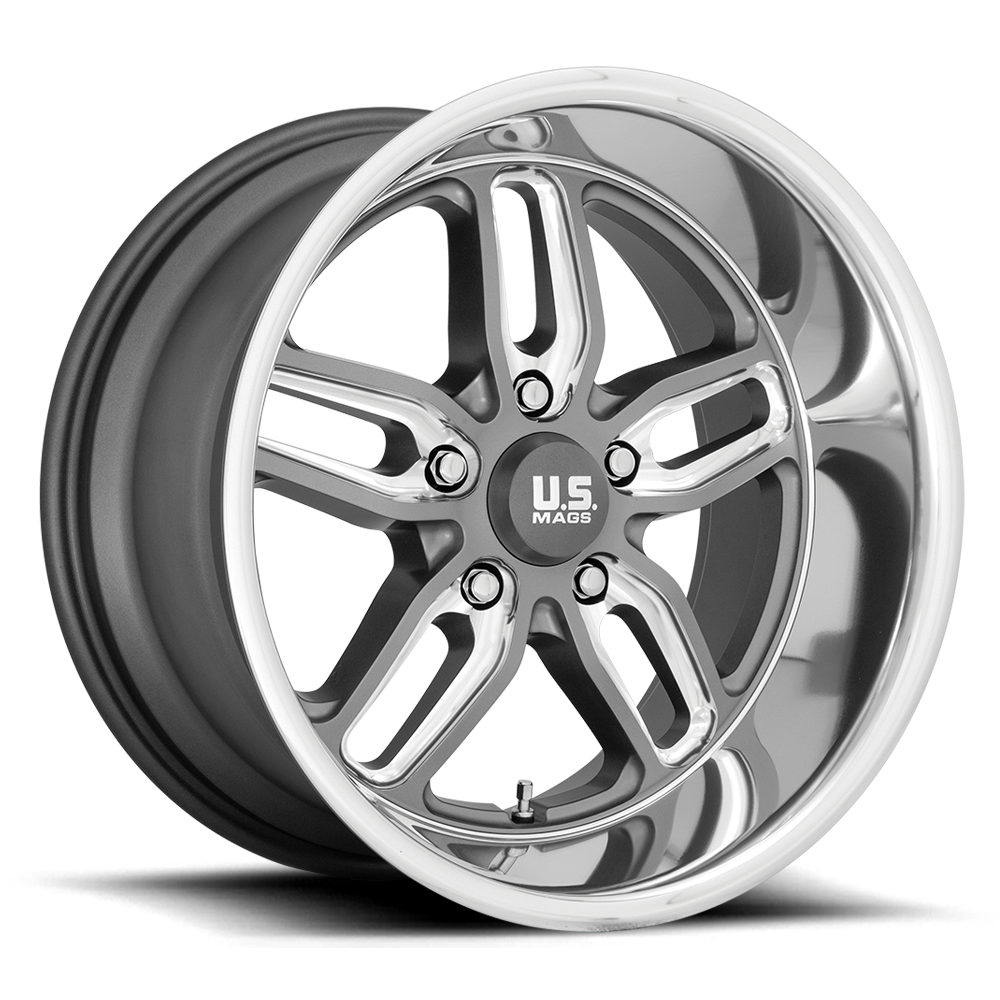 US Mag 1 Piece U129 Cten Matte Gun Metal Milled 18x9.5 (+1) 5x120.65