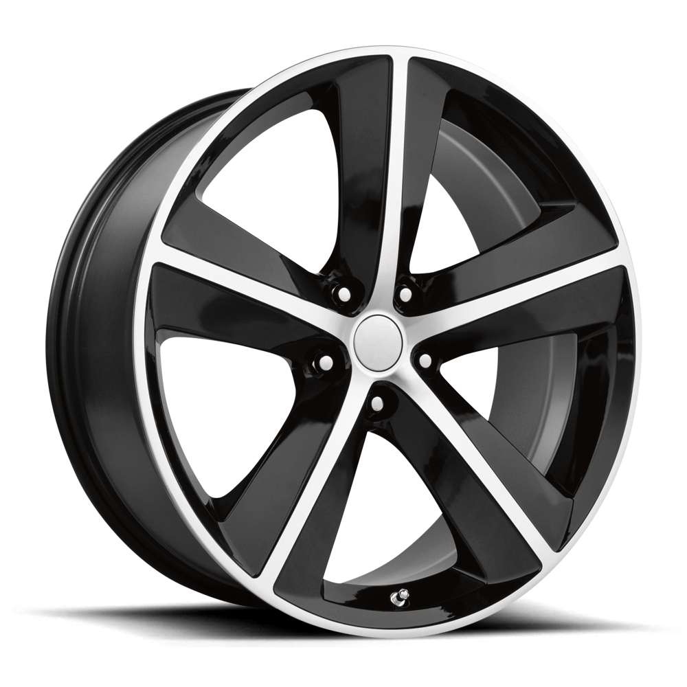 OE Creations PR123 Gloss Black/Machined Spokes And Lip 20x9 (+20) 5x115