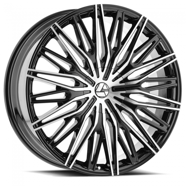 Azara Aza-522 20x8.5  5x110 5x114.3 +35 Cb 74.1 Black Machined Blem