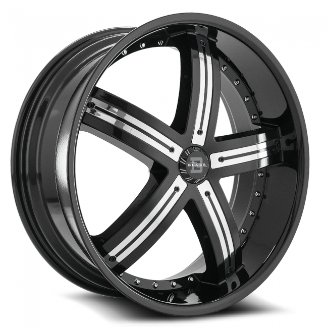 Blade Luxury Bl-404 Raider 24x9.5 Blank +15 Cb 78.1 Gloss Black With Inserts Dt 5x130