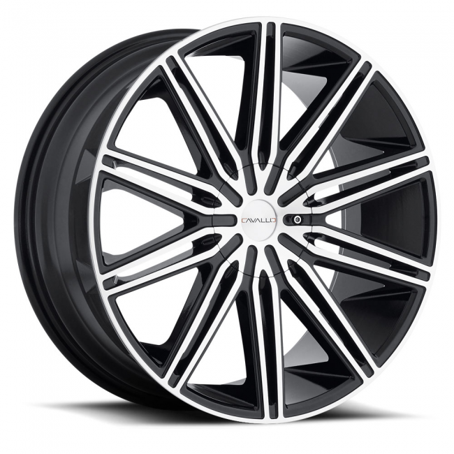 Cavallo Clv-10 22x9.5 6x135 6x139.7 +25 Cb 74.1 Black Machined