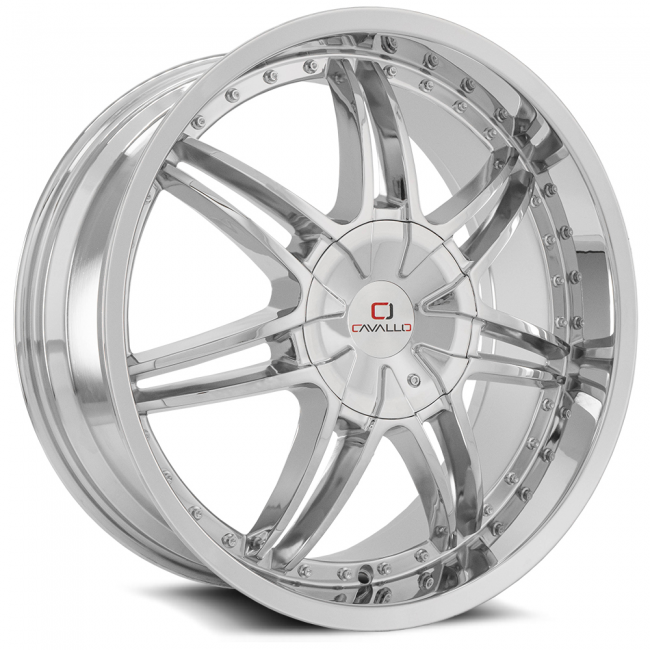 Cavallo Clv-11 22x8.5 5x108 5x114.3 +38 Cb 74.1 Chrome