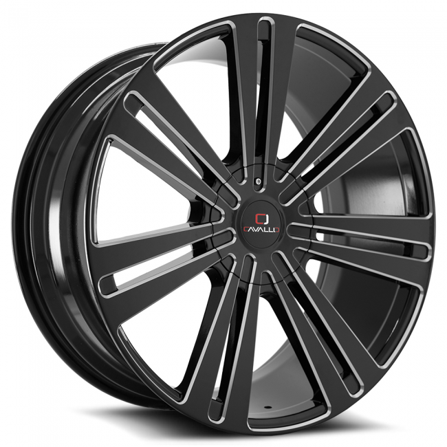 Cavallo Clv-16 20x8.5 5x112 5x114.3 +35 Cb 74.1 Gloss Black Milled