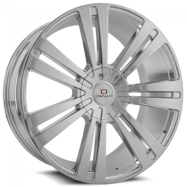 Cavallo Clv-16 24x9 5x115 5x139.7 +25 Cb 78.1 Chrome
