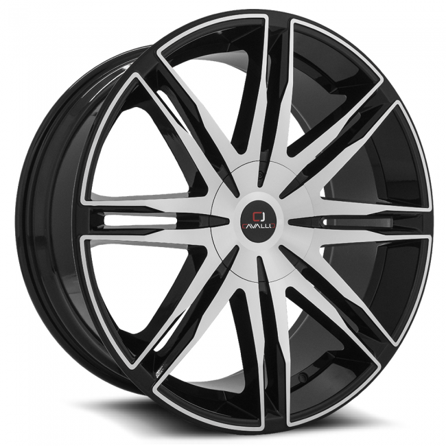 Cavallo Clv-18 22x9.5 6x135 6x139.7 +25 Cb 108 Black Machined