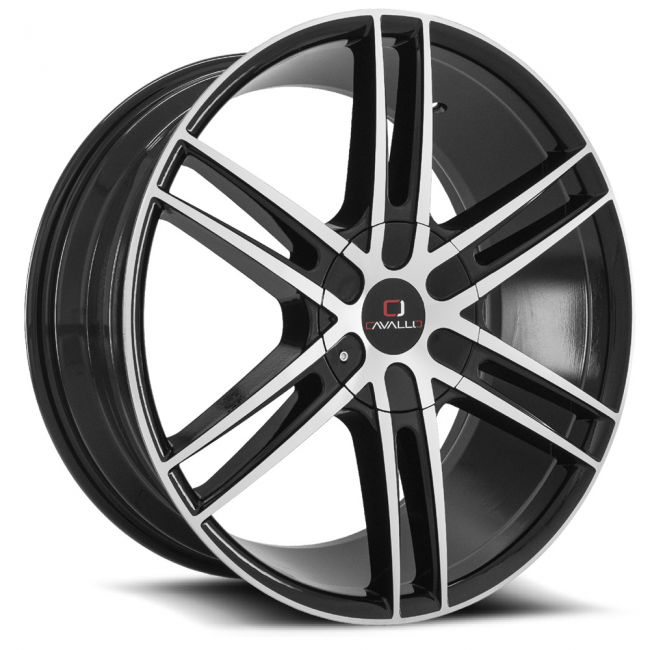 Cavallo Clv-20 24x9 Blank +18 Cb 78.1 Black Machined-dt6x135 139.7