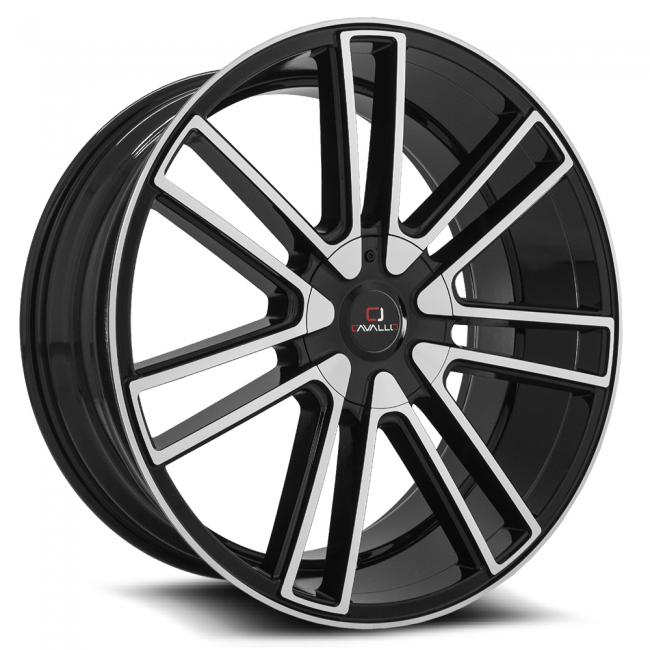 Cavallo Clv-21 24x9 5x115 5x139.7 +18 Cb 78.1 Black Machined