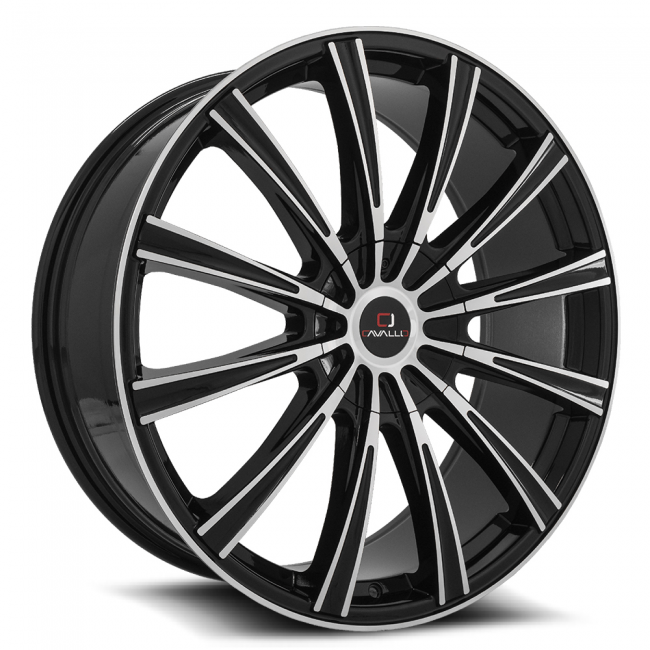 Cavallo Clv-23 24x9 5x115 5x127 +18 Cb 78.1 Black Machined