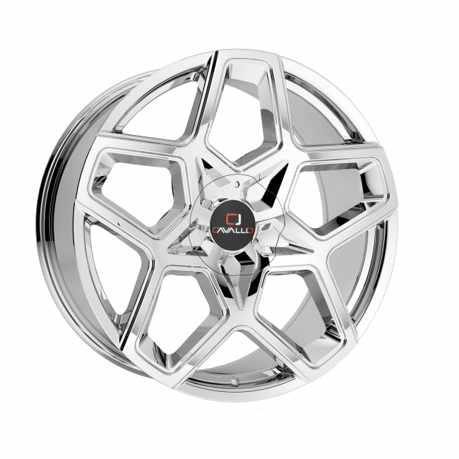 Cavallo Clv-25 22x9.5 6x135 6x139.7 +25 Cb 74.1 Chrome. Small Scratches