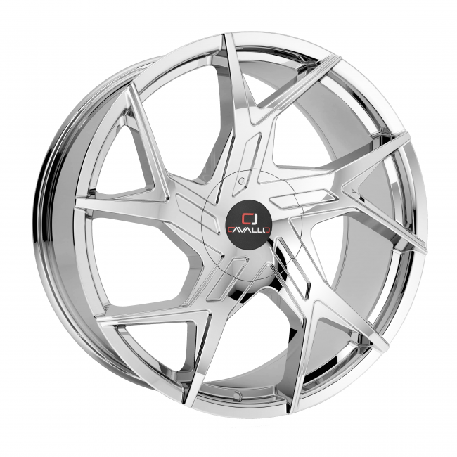 Cavallo Clv-26 22x8.5 5x114.3 5x120 +38 Cb 74.1 Nano Chrome