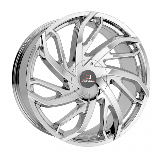 Cavallo Clv-29 22x9.5 Blank +15 Cb 78.1 Chrome Shaved To +25 Drilled To 6x120