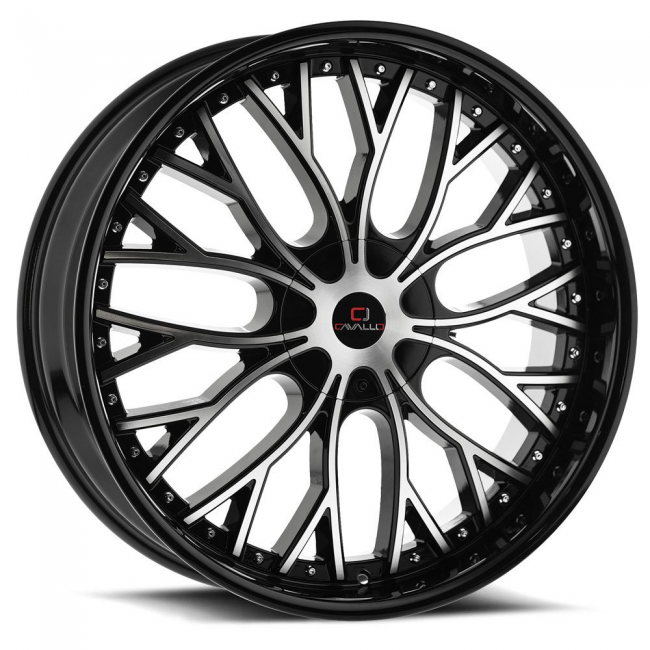 Cavallo Clv-33 24x9 6x135 6x139.7 +18 Cb 78.1 Gloss Black Machined