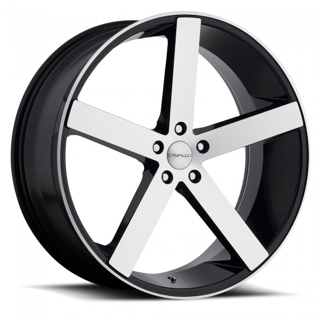 Cavallo Clv-5 22x10.5 5x120 +38 Cb 74.1 Black Machined