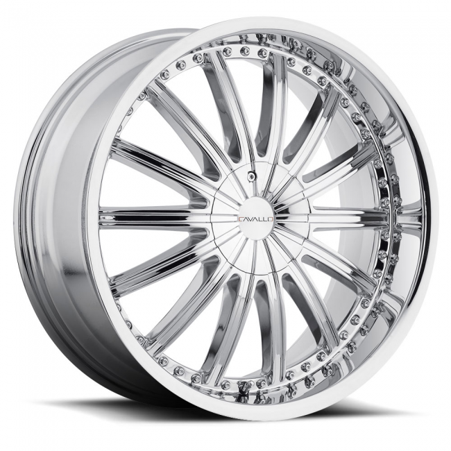 Cavallo Clv-6 22x9.5 5x115 5x120 +15 Cb 74.1 Chrome