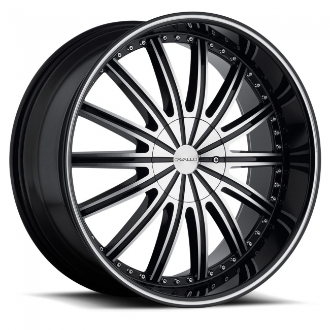 Cavallo Clv-6 22x9.5 5x115 5x139.7 +15 Cb 78.1 Black Machined