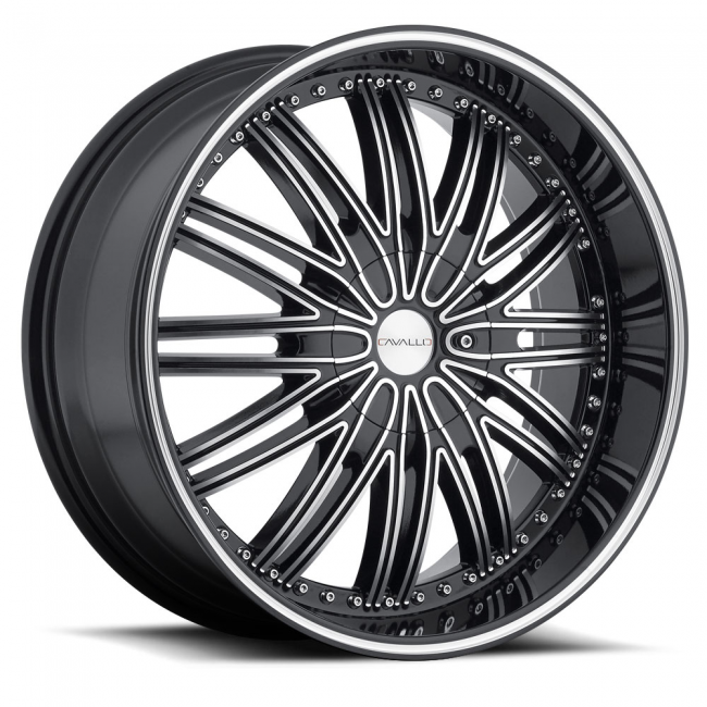 Cavallo Clv-7 24x9 5x115 5x120 +35 Cb 78.1 Black Machined