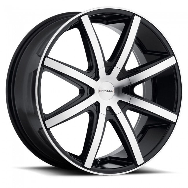 Cavallo Clv-8 24x9 5x115 5x139.7 +18 Cb 78.1 Black Machined