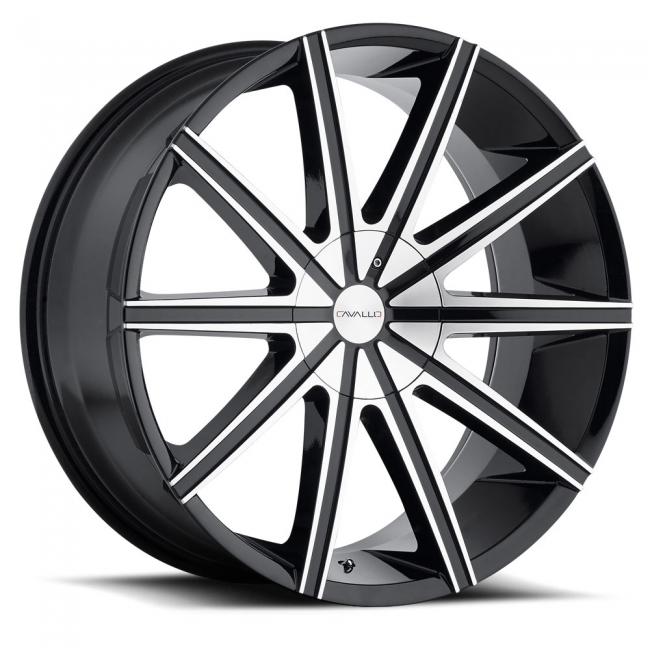 Cavallo Clv-9 22x9.5 5x115 5x139.7 +15 Cb 78.1 Black Machined