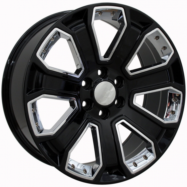 O.e. Revolution G-06 Gloss Black + Chrome Inserts 26x10 (+31) 6x139.7
