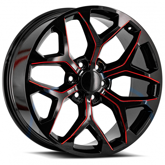 O.e. Revolution G-09 Gloss Black & Red Milled 20x9 (+27) 6x139.7