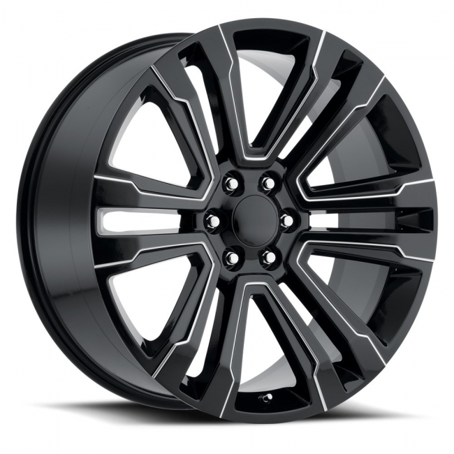 O.e. Revolution G-10 Gloss Black & Milled 22x9 (+24) 6x139.7