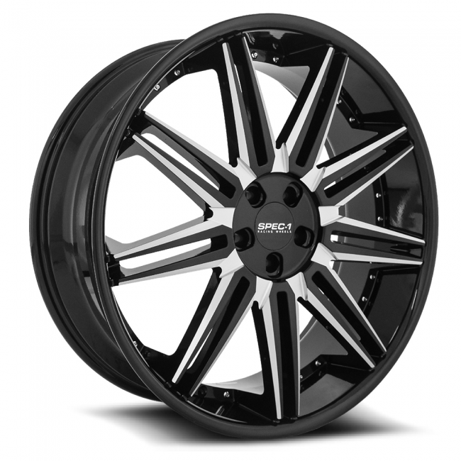 Spec-1 Luxury Spl-006 24x10 Blank +40 Cb 74.1 Gloss Black Milled