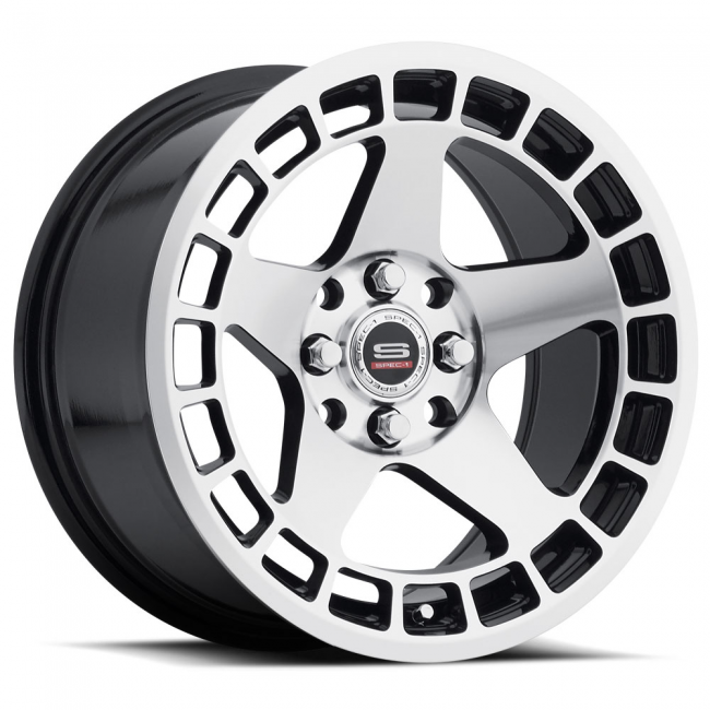 Spec-1 Spt-901 Gloss Black & Machined 15x8 (+20) 4x100