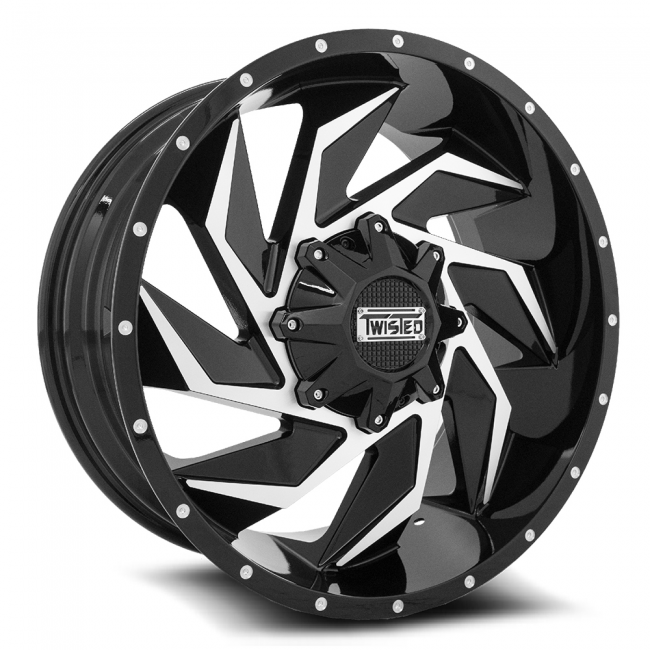 Twisted Off-road T-27 Vixon 20x9 5x114.3 5x127 -12 Cb 87.1 Black Milled