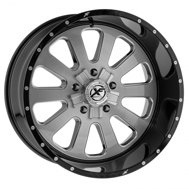 Xfx Flow  Xfx-302 20x12 5x114.3  5x127  -44 Cb 78.1 Brushed Black Milled Window With Black Lip