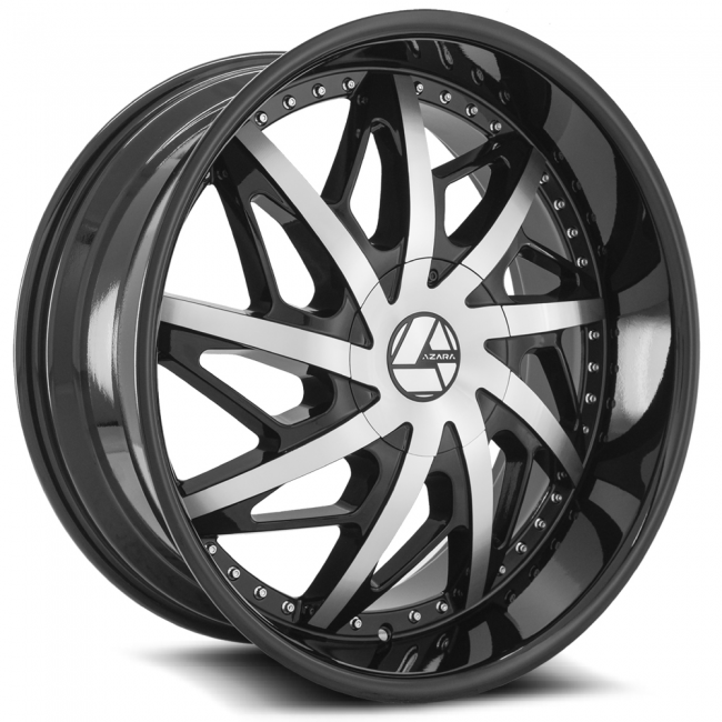 Azara Aza-510 22x9.5 Blank +15 Cb 78.1 Black Machined-dt 6x120