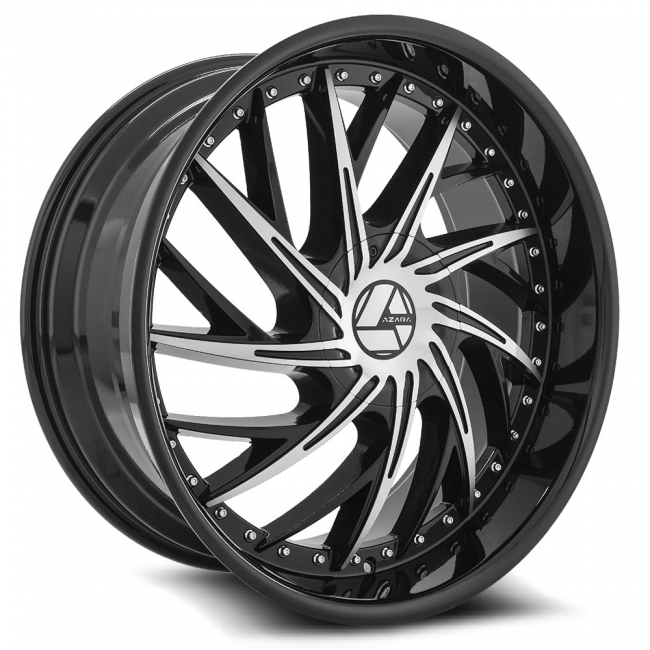 Azara Aza-516 22x9.5 5x115 5x139.7 +15 Cb 78.1 Black Machined