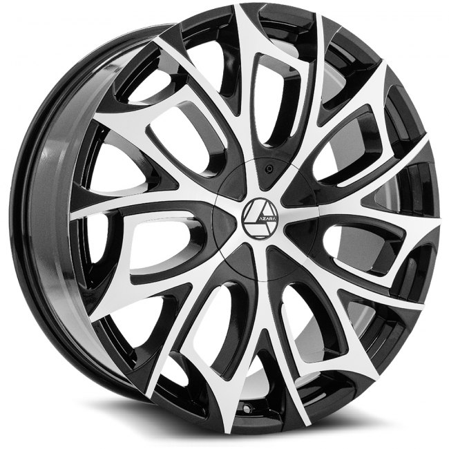 Azara Aza-512 22x8.5 5x114.3 5x120 +38 Cb 74.1 Black Machined