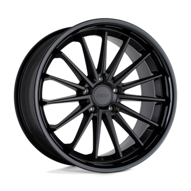 Tsw Marina Matte Black W/ Gloss Black Lip 20x10 (+40) 5x112