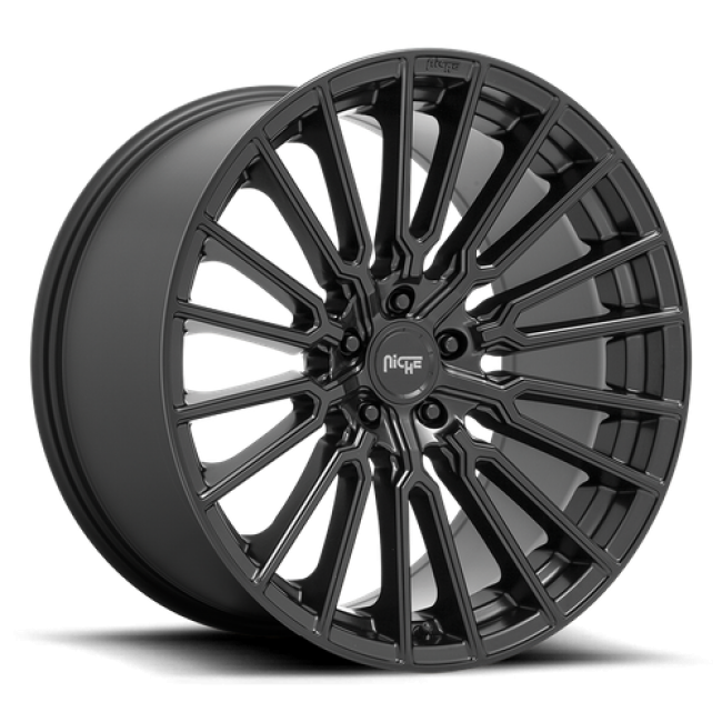 Niche 1pc  Matte Black 22x10 (+35) 5x114.3