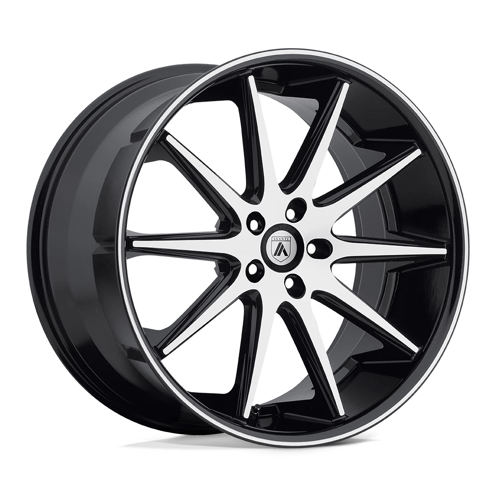 Asanti Black Abl-4 Capella Machined Face Black Lip 22x9 (+35) 5x127