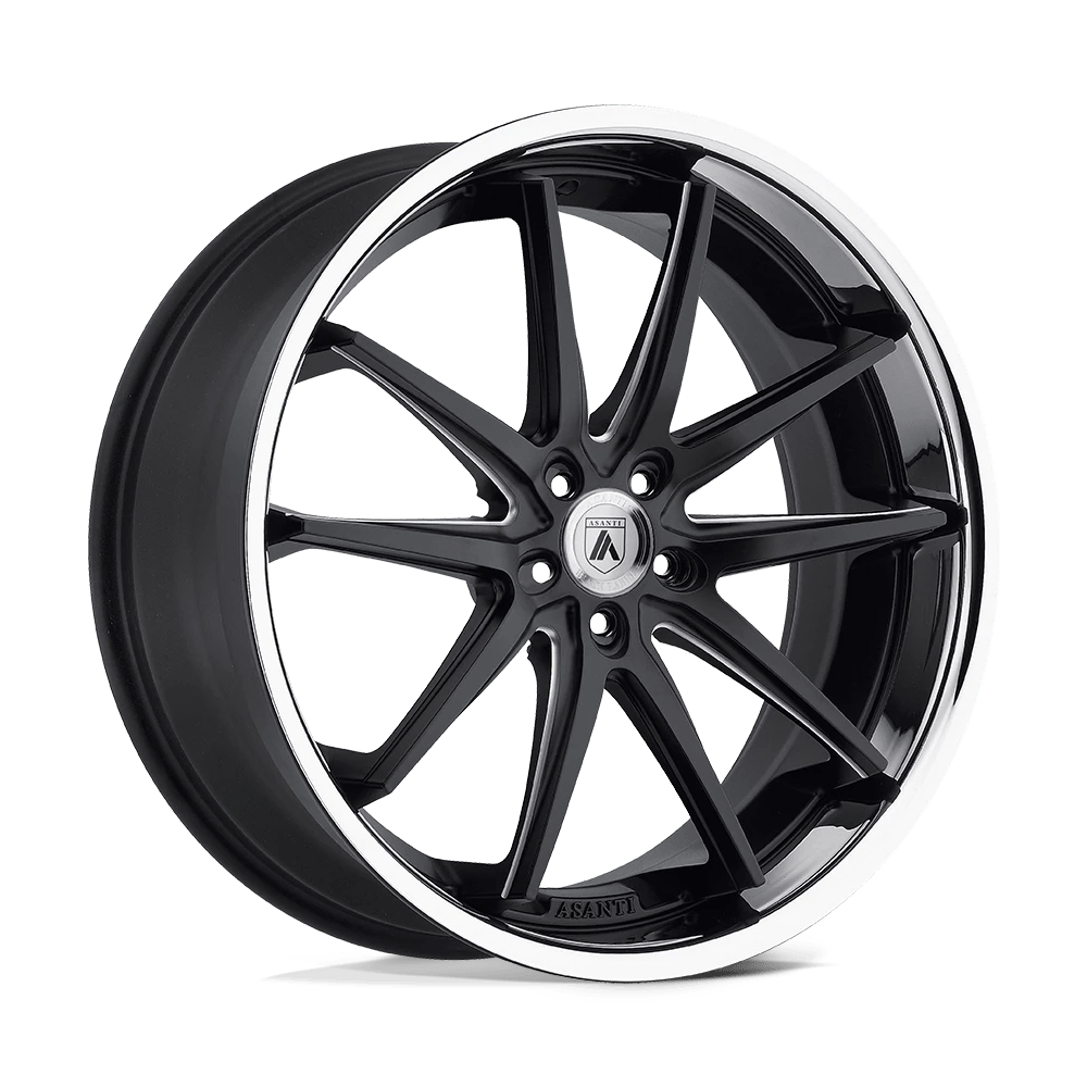 Asanti Black Abl-5 Altair Matte Black Milled Ss Lip 20x10 (+15) Blank