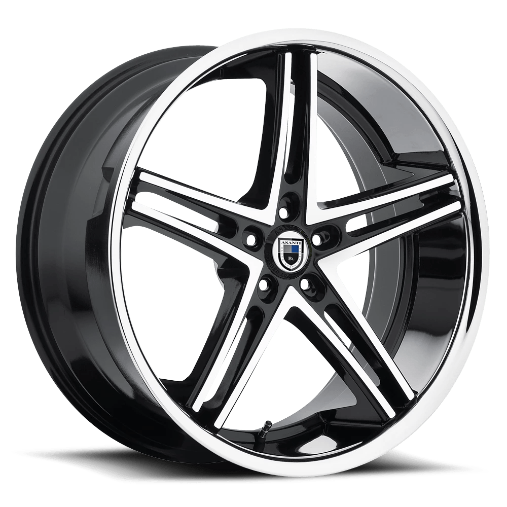 Asanti Black Abl-7 Machined Face With Ss Lip 20x10 (+38) 5x114.3