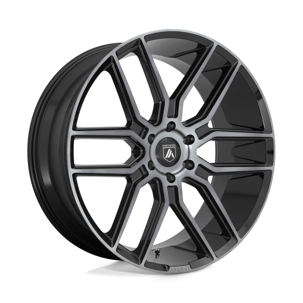 Asanti Black Abl-28 Baron Gloss Black With Gray Tint 24x10 (+15) 6x139.7