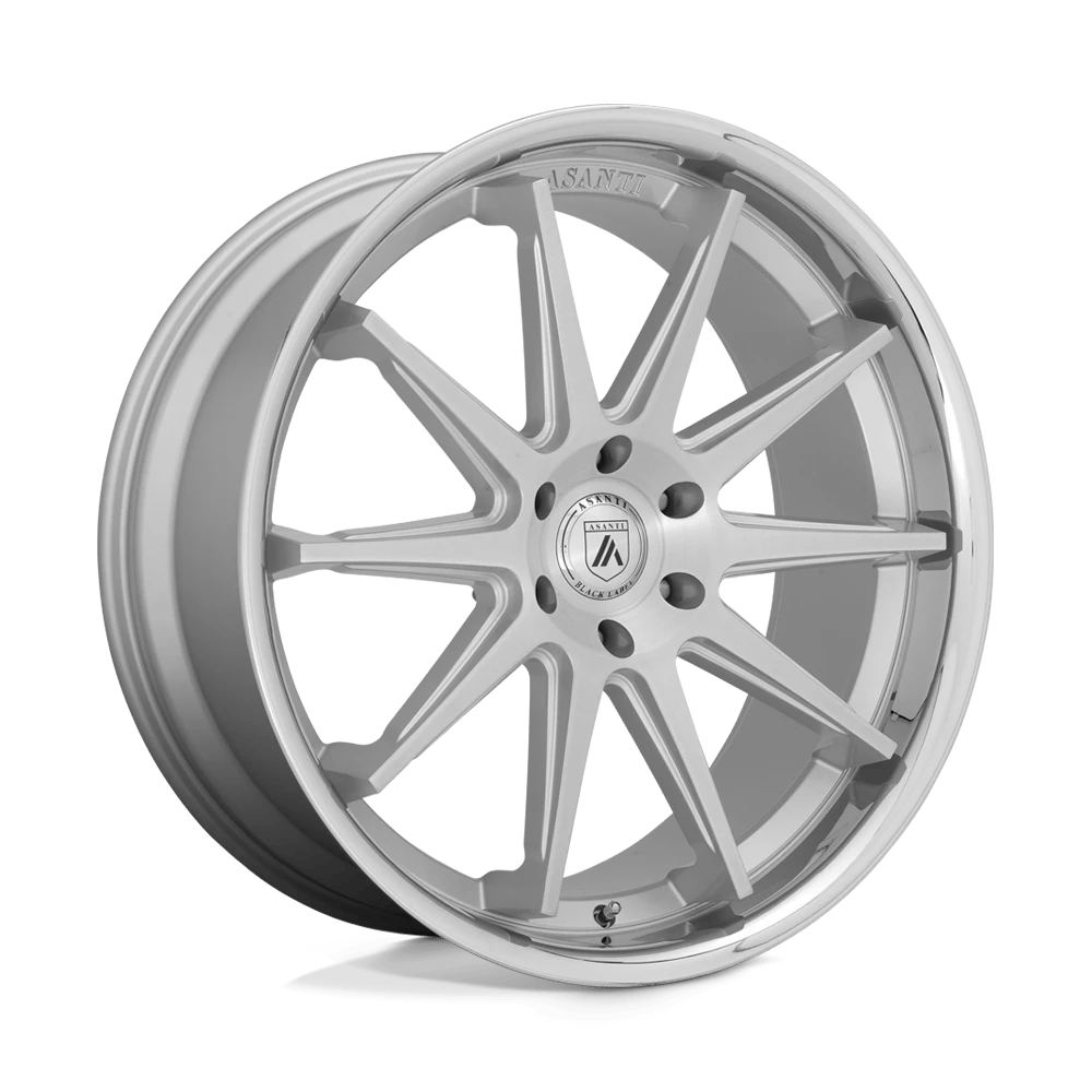 Asanti Black Abl-29 Emperor Brushed Silver With Chrome Lip 24x10 (+30) 6x139.7